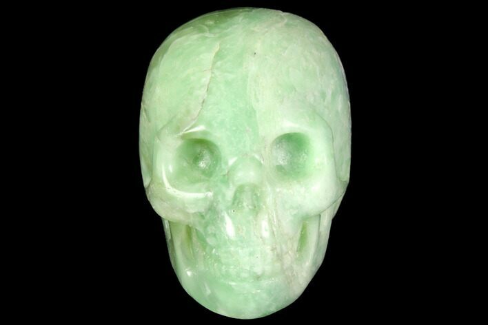 Realistic, Polished Jade (Nephrite) Skull #116853